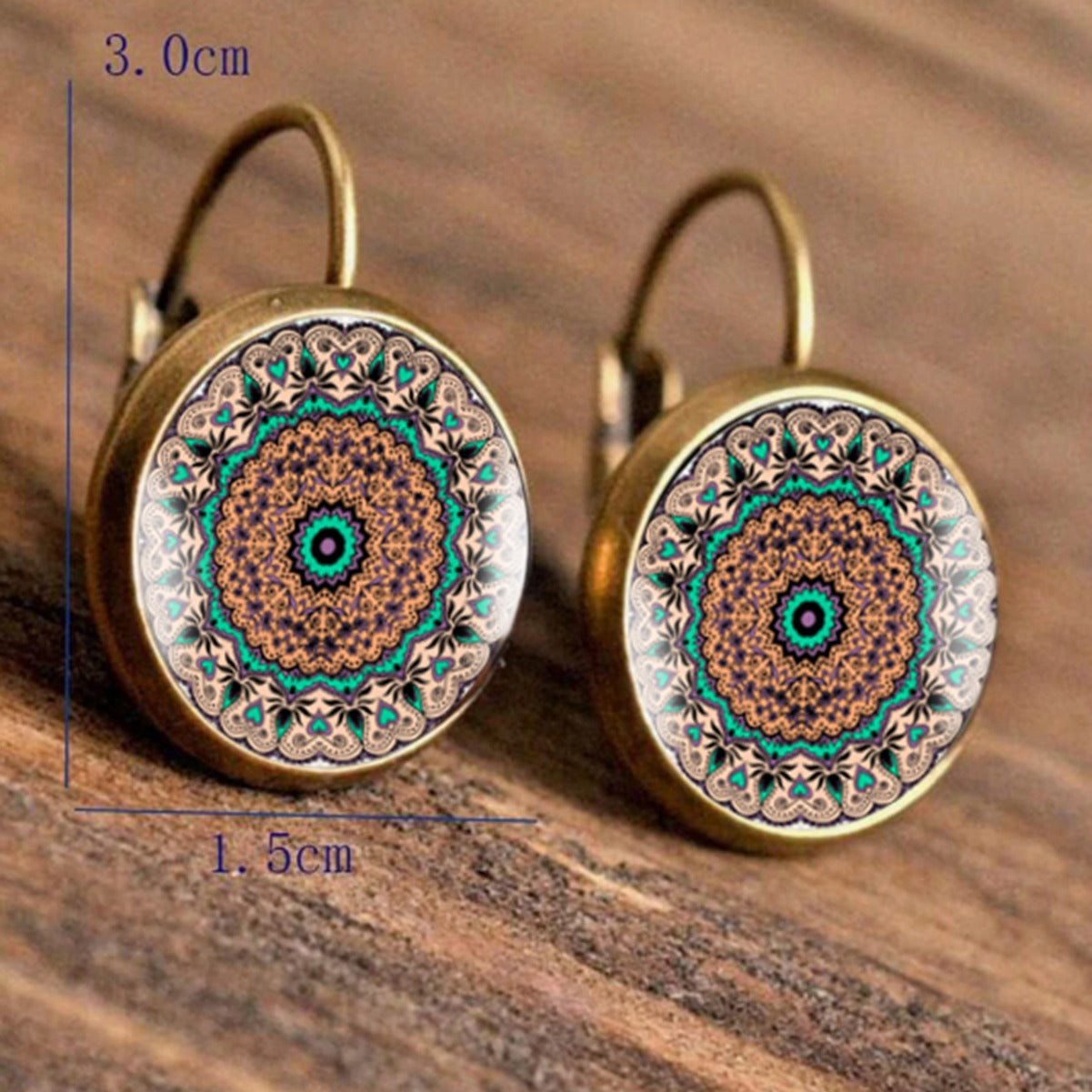 Vintage Datura Flowers Earrings