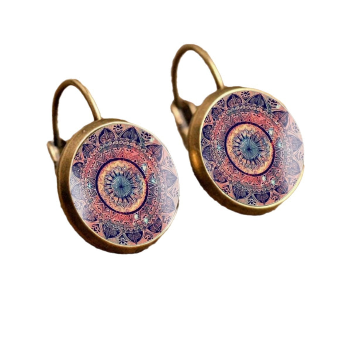 Vintage Datura Flowers Earrings