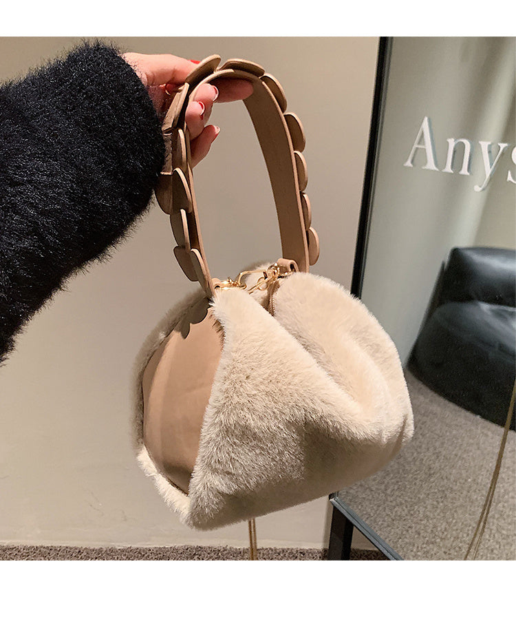 Small Furry Crossbody Hand Bag