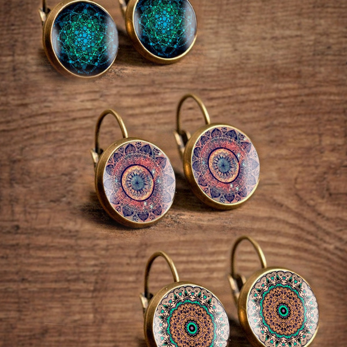 Vintage Datura Flowers Earrings