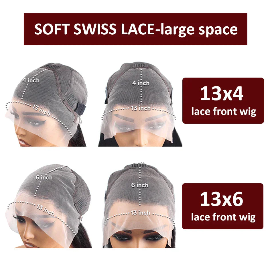 Burgundy Deep Wave Frontal Wig