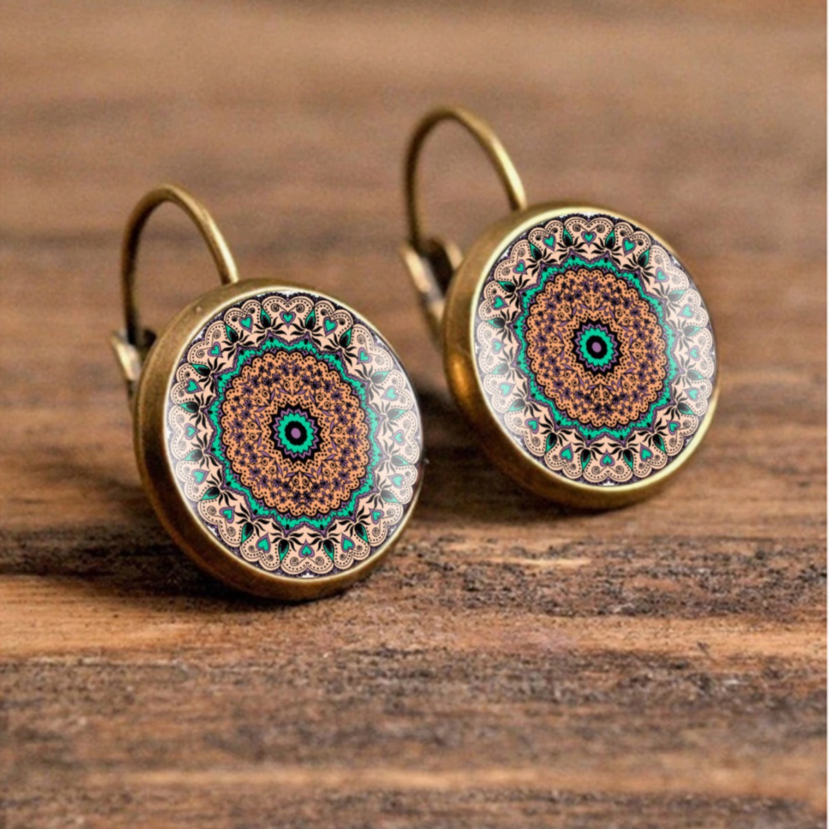 Vintage Datura Flowers Earrings